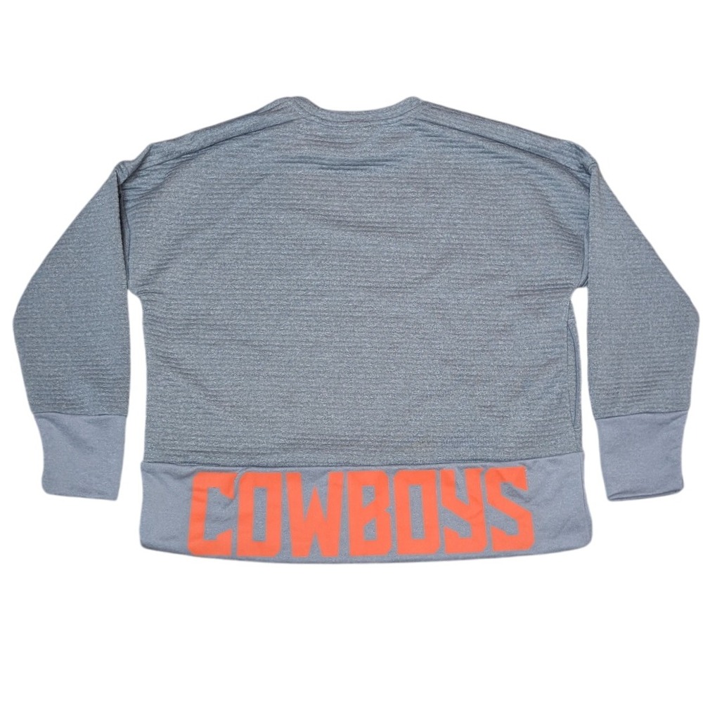 Nike Cowboys OSU Football Dri Fit Quilted Boxy Long Sleeve Sweater Womens Medium
